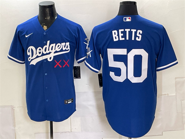 Men's Los Angeles Dodgers x KAWS #50 Mookie Betts Royal Vapor Premier Limited Stitched Baseball Jersey Men's Los Angeles Dodgers x KAWS #50 Mookie Betts Royal Vapor Premier Limited Stitched Baseball Jersey